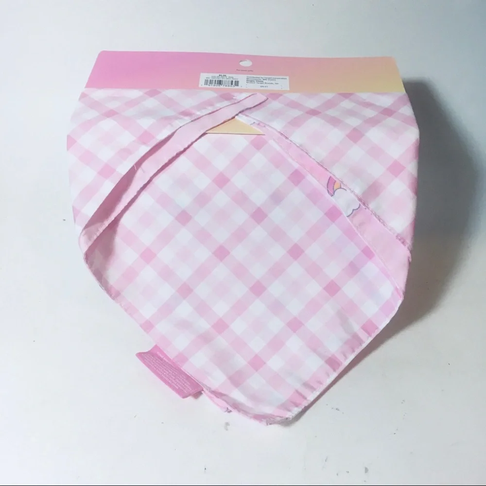 Stoney Clover Lane x Target Small Reversible Pet Bandana Pink Gingham + Rainbows